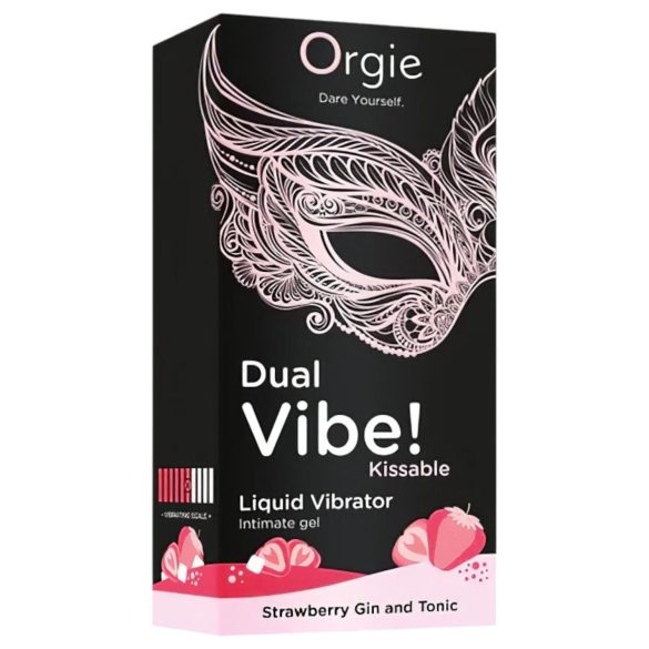 Orgie Dual Vibe - vibrador líquido unisex - Fresa - Gin Tonic (15ml)