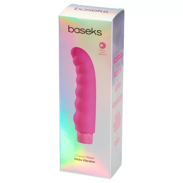 Baseks - vibrador ondulado (rosa) - 16 cm