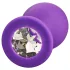Baseks - plug anal de silicona con cristales (lila) - 8 cm