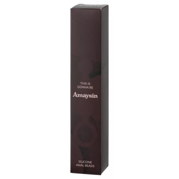 Amaysin - cadena de bolas anales de silicona (negra)