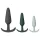 Amaysin - juego de plugs anales de silicona (negro y verde) - 3 uds.