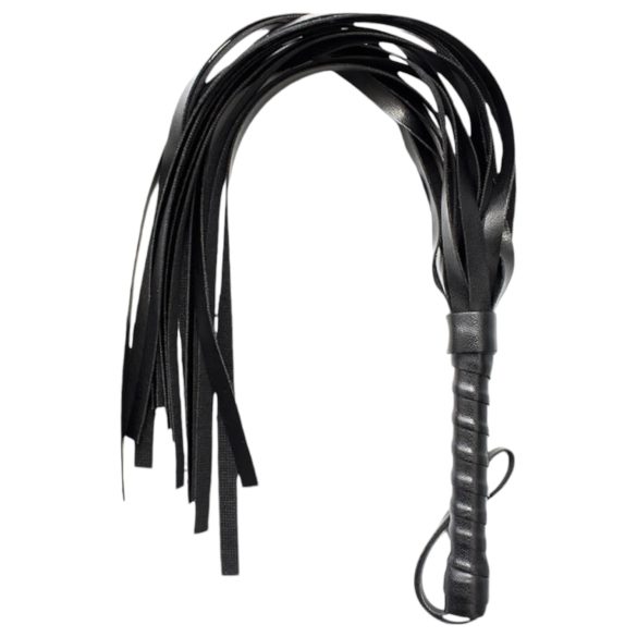 Látigo de cuero sintético - negro (42cm)