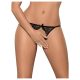 Obsessive Miamor - Panty de encaje abierto de rejilla para mujer (negro) - L/XL