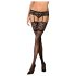 Obsessive Leticia - Medias anchas de encaje (negro) - L/XL