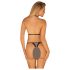 Conjunto Obsessive Xenita - Sujetador Transparente con Diseño (Gris)