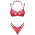 Conjunto de lencería Matildea Obsessive - encaje rojo