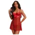 Obsessive Gifty - conjunto de babydoll y tanga (rojo)