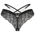 Obsessive Matildea - tanga de encaje abierto (negro)