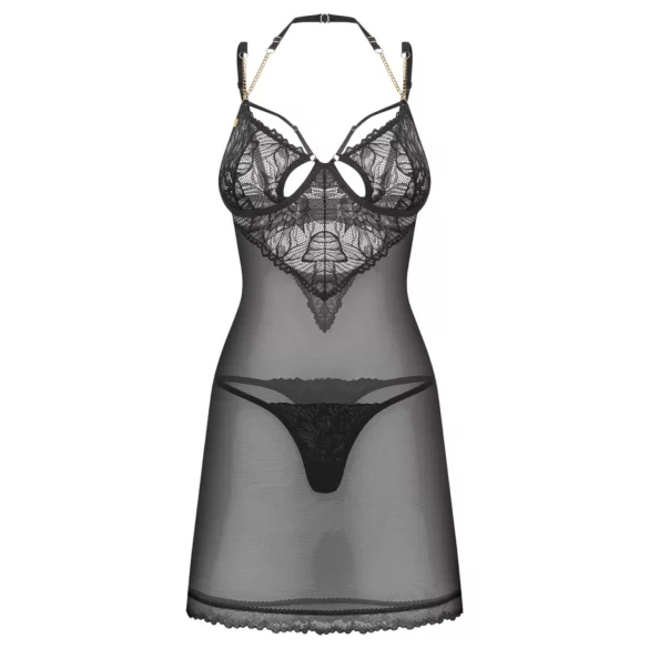 Obsessive Matildea - conjunto de camisón y tanga (negro)