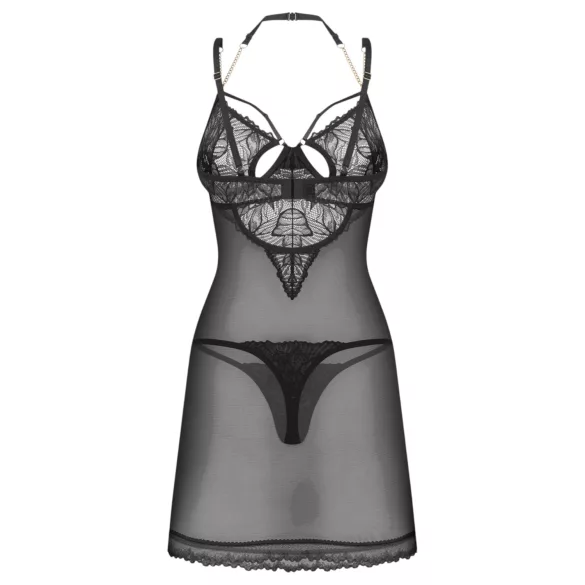 Obsessive Matildea - conjunto de camisón y tanga (negro)