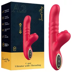   Erospace Sweet Play - vibrador 2 en 1 impulsor y estimulador de clítoris (rojo)