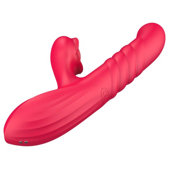Sweet Play - Vibrador 2 en 1 con función empuje y estimulador de clítoris - rosa