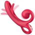 Vibrador rojo con brazo para clítoris Sweet Play A4