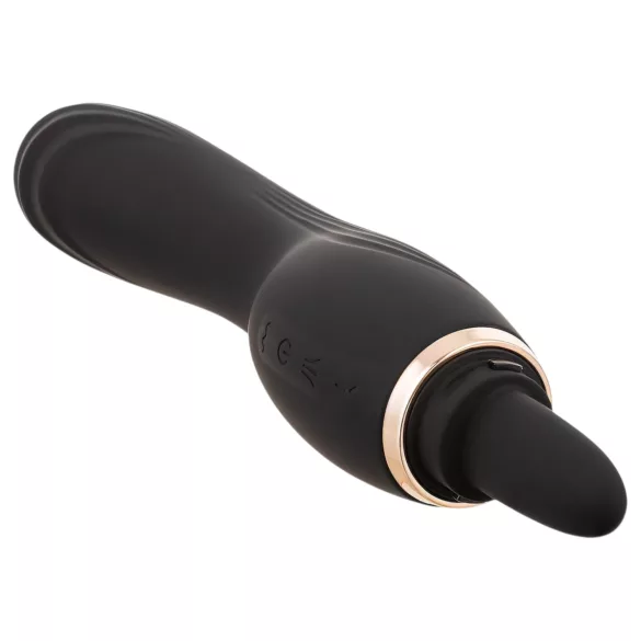 Erospace Sweet Play - Vibrador 2 en 1 para clítoris con lengua y succión (negro)