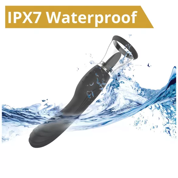 Erospace Sweet Play - Vibrador 2 en 1 para clítoris con lengua y succión (negro)