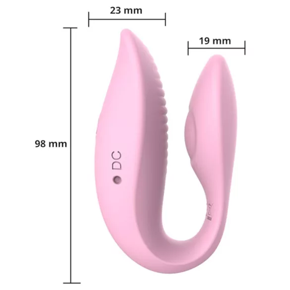 Sweet Play - vibrador para parejas inteligente - silicona rosa