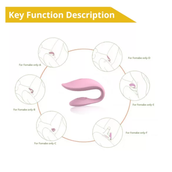 Sweet Play - vibrador para parejas inteligente - silicona rosa