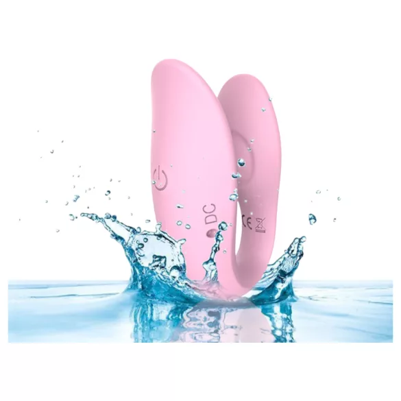 Sweet Play - vibrador para parejas inteligente - silicona rosa