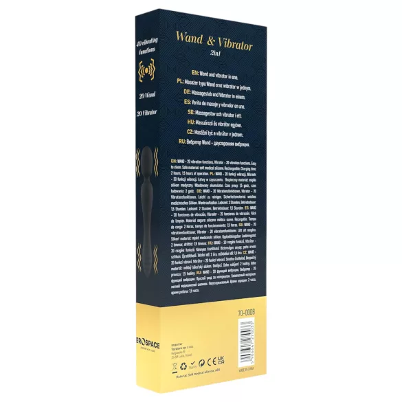 Sweet Play - vibrador masajeador y punto G - silicona negra
