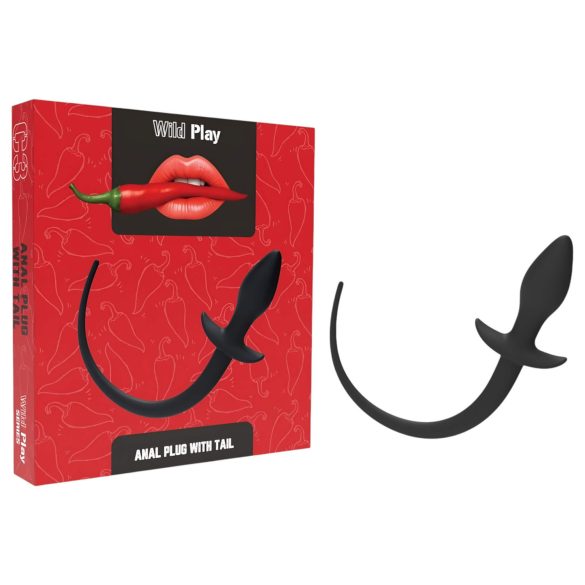Juego Salvaje - Plug Anal con Cola (Negro)