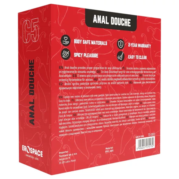 Erospace Wild Play - ducha anal (negra)