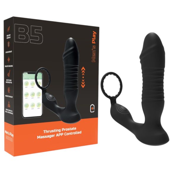 Men's Play - vibrador anal inteligente y empuje (negro)