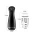 Men's Play - masturbador succionador y vibrador con función de calentamiento (negro)