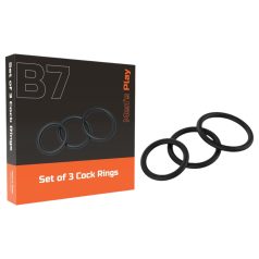   Conjunto de anillos para el pene Men's Play - negro (3 piezas)