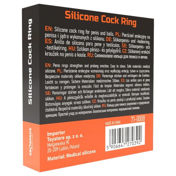 Men's Play - anillo pene y testículos - silicona negra