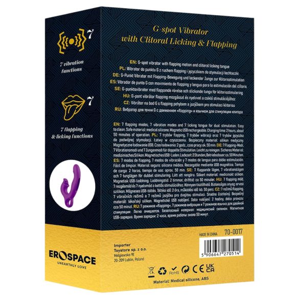 Sweet Play - vibrador punto G con movimiento y succión - silicona lila