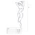 Passion BS010 - Mono de red abierto (blanco) - Tallas S-L