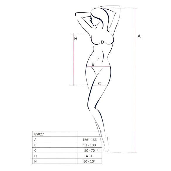 Passion BS027 - minivestido de red (blanco) - S-L