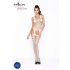 Passion BS038 - Conjunto de red zigzag (blanco) - Talla S-L