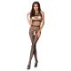 Passion BS048 - Mono de red abierto con cuello halter (negro) - Tallas S-L