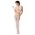Passion BS048 - Mono de red abierto con cuello halter (blanco) - Tallas S-L
