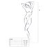 Passion BS066 - Conjunto de malla con tirantes (negro) - Tallas S-L