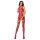 Passion BS066 - Conjunto de malla con tirantes (rojo) - Tallas S-L