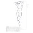 Set de encaje blanco "Passion BS070" con tirantes dobles - Tallas S-L