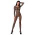 Passion BS077 - Mono de red de manga larga (negro) - Tallas S-L