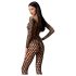 Passion BS077 - Mono de red de manga larga (negro) - Tallas S-L