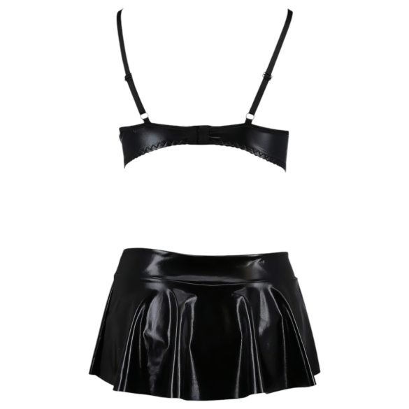 Passion Deby - conjunto de sujetador y minifalda - negro