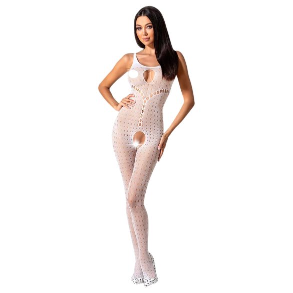 Passion BS078 - body abierto con lunares - blanco - talla S-L