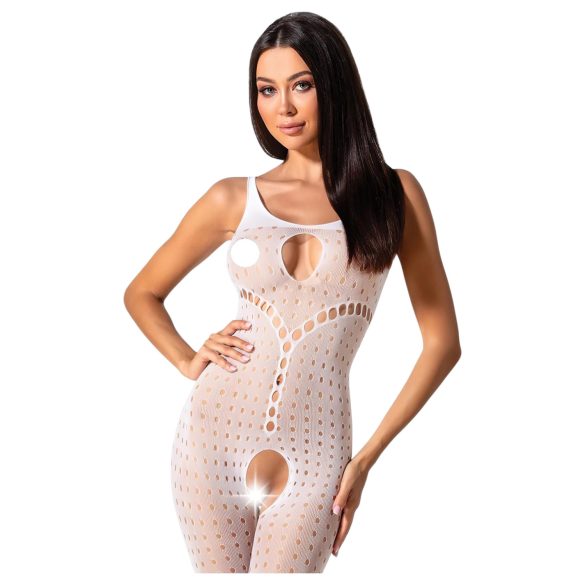 Passion BS078 - body abierto con lunares - blanco - talla S-L
