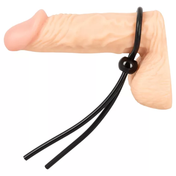 Magic Shiver - anillo ajustable para el pene (negro)