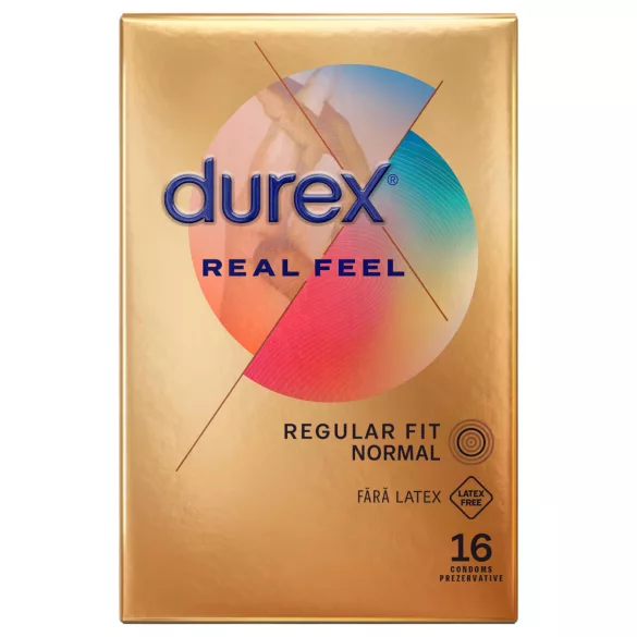 Durex - preservativo sin látex - real feel - caja 16 unidades
