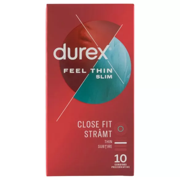Durex Feel Thin Slim - preservativo ultrafino realista - 10 unidades