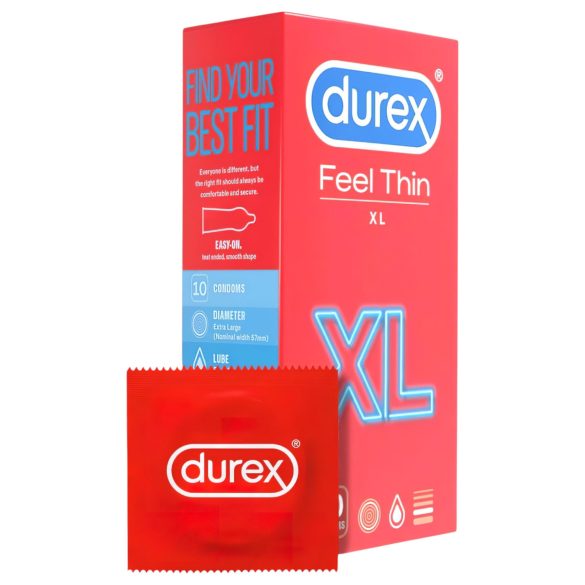 Durex Feel Thin XL - Sensación real preservativo (10 uds)