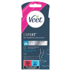   Veet Expert - bandas de cera listas para usar - piel sensible - 20 unidades