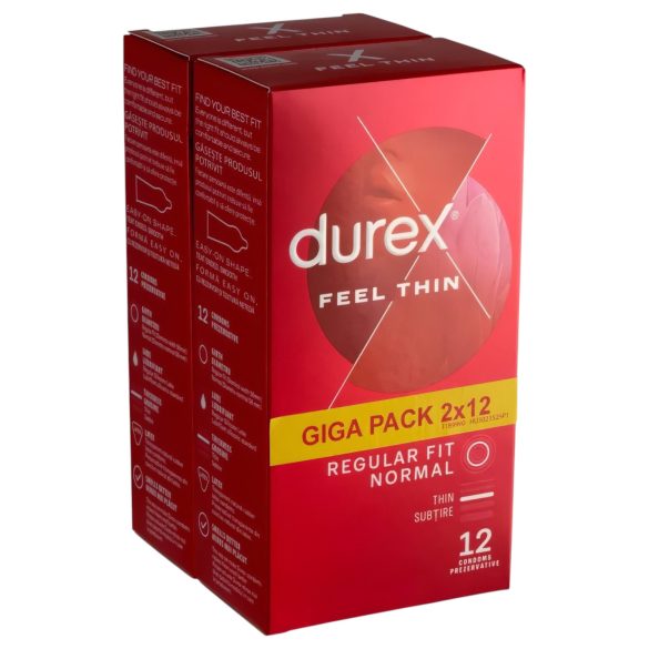 Durex Feel Thin - Sensación Natural Condones (2x12 unidades)
