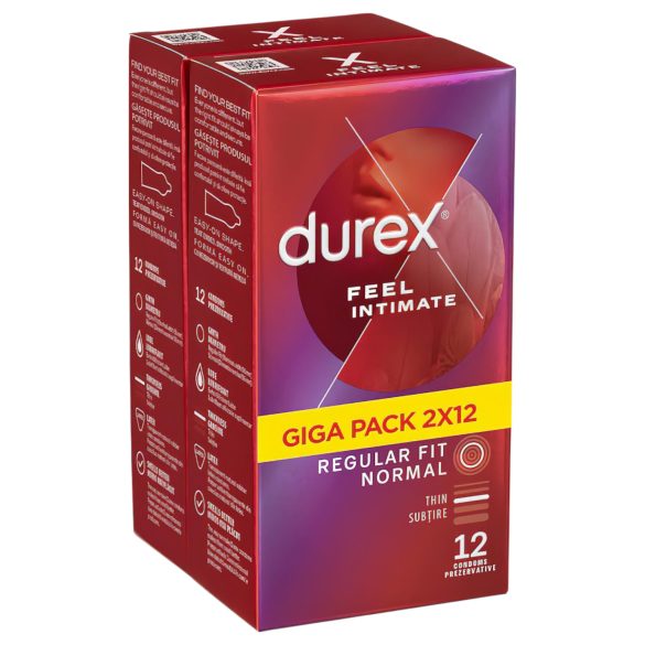 Durex Sensación Íntima - paquete de preservativos ultrafinos (2x12 unidades)